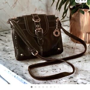 Nine West Faux Patent Leather Crossbody Purse